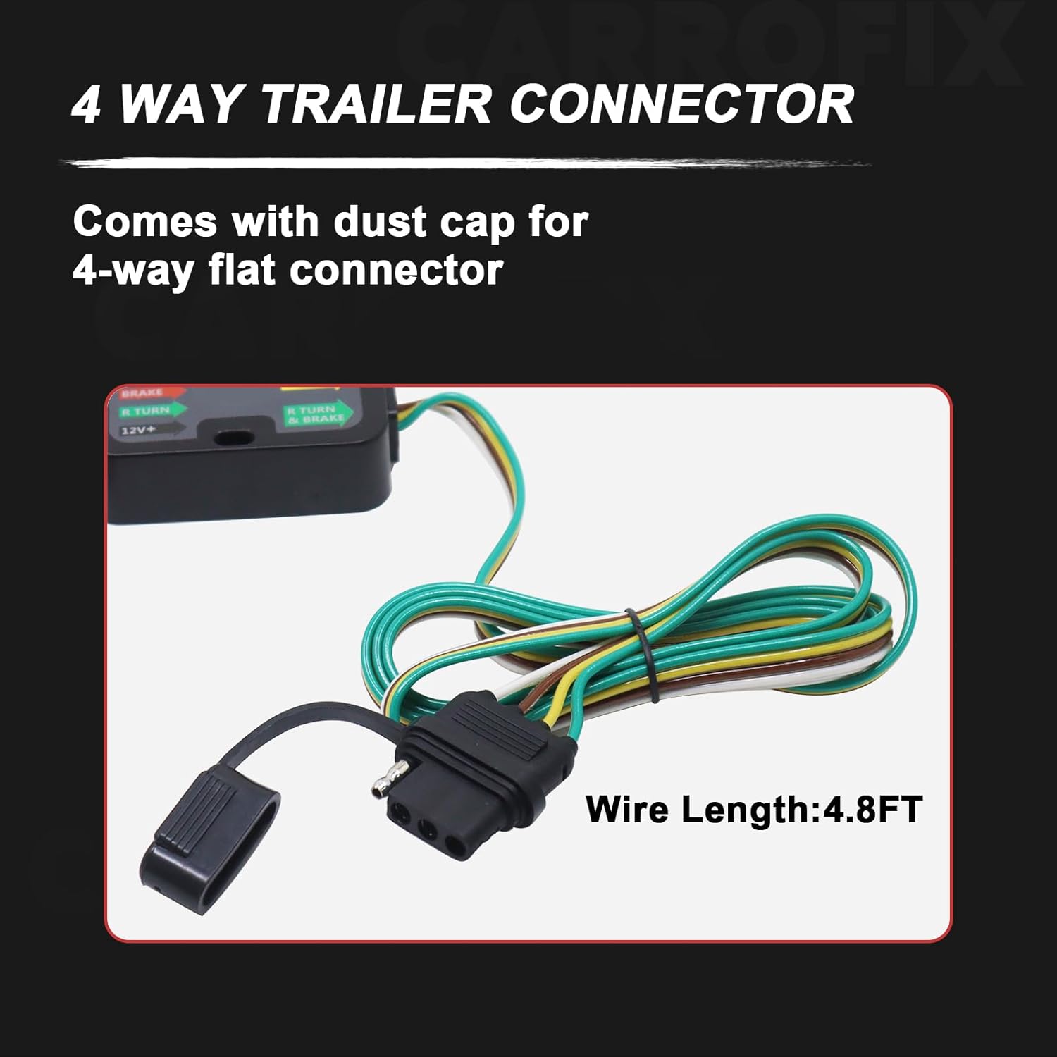 CARROFIX Arnés de cableado CRV de ajuste personalizado con conector de remolque plano de 4 vías para Honda CR-V 2012-2016 Arnés de cables de