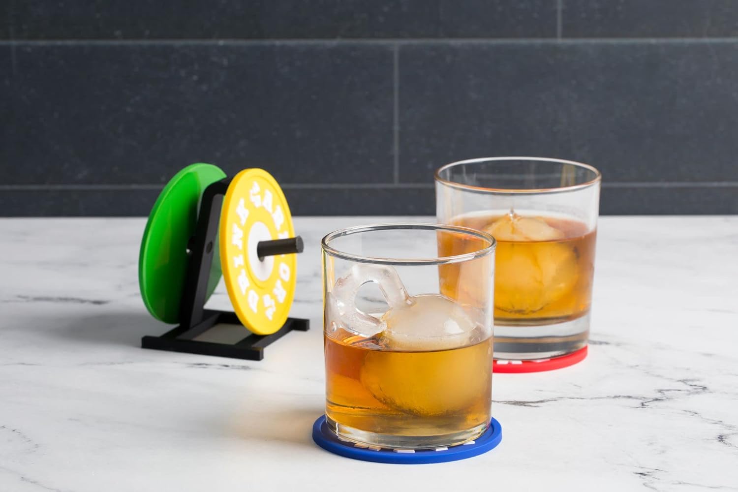Molde de silicona para cubitos de hielo y whisky con pesas rusas (paquete de 2) para bebidas de fusión lenta, sin fugas, hielo para cócteles,