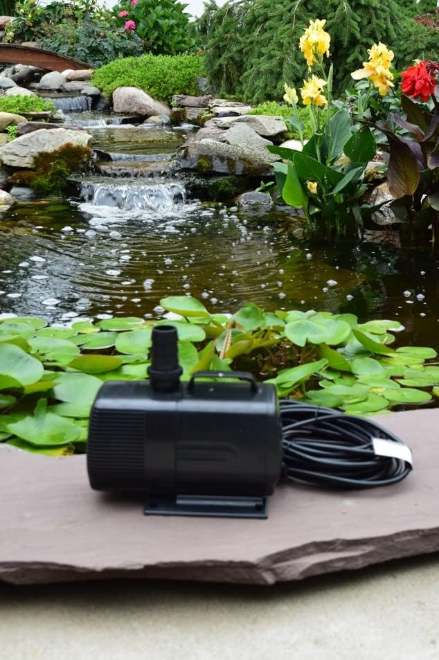 EasyPro EP1350 – Bomba sumergible para estanques, cascadas, arroyos y características de agua.  Fiable, silenciosa y eficiente energéticamente, 1350