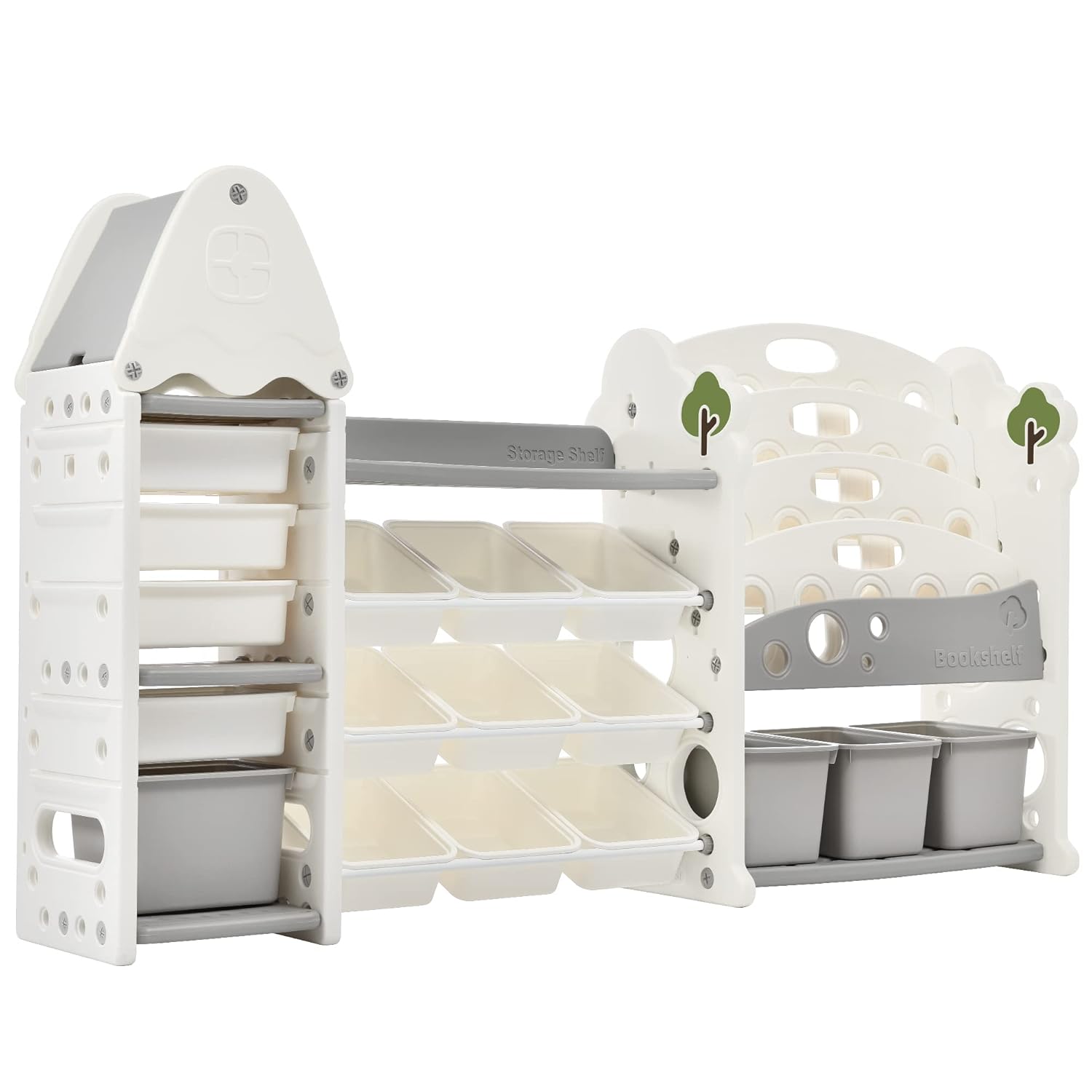 Veemuaro Organizador de almacenamiento de juguetes, estanterías para niños y estante organizador de juguetes para niños, caja de juguetes para niños