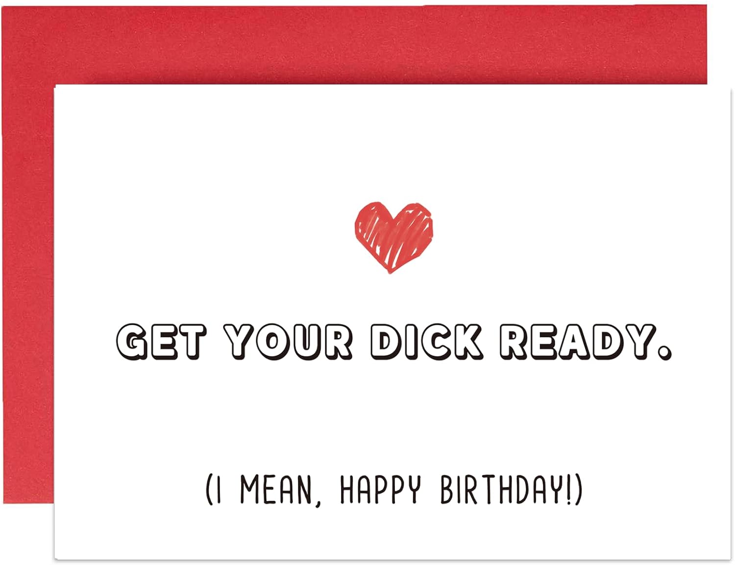 Serviky Naughty Get Your “D” Ready Tarjeta de cumpleaños de esposa novia, tarjeta de felicitación de feliz cumpleaños, tarjeta de amor humorístico