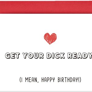 Serviky Naughty Get Your “D” Ready Tarjeta de cumpleaños de esposa novia, tarjeta de felicitación de feliz cumpleaños, tarjeta de amor humorístico Serviky Naughty Get Your “D” Ready Tarjeta de cumpleaños de esposa novia, tarjeta de felicitación de feliz cumpleaños, tarjeta de amor humorístico