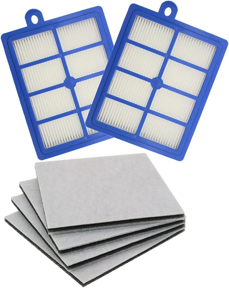 2 filtros HEPA y 4 filtros de motorapto para Electrolux lavable H12 EL4100 EL6986A EL4050 ZE346B ZUA3840P Partes de aspirador Barrido Robot Set