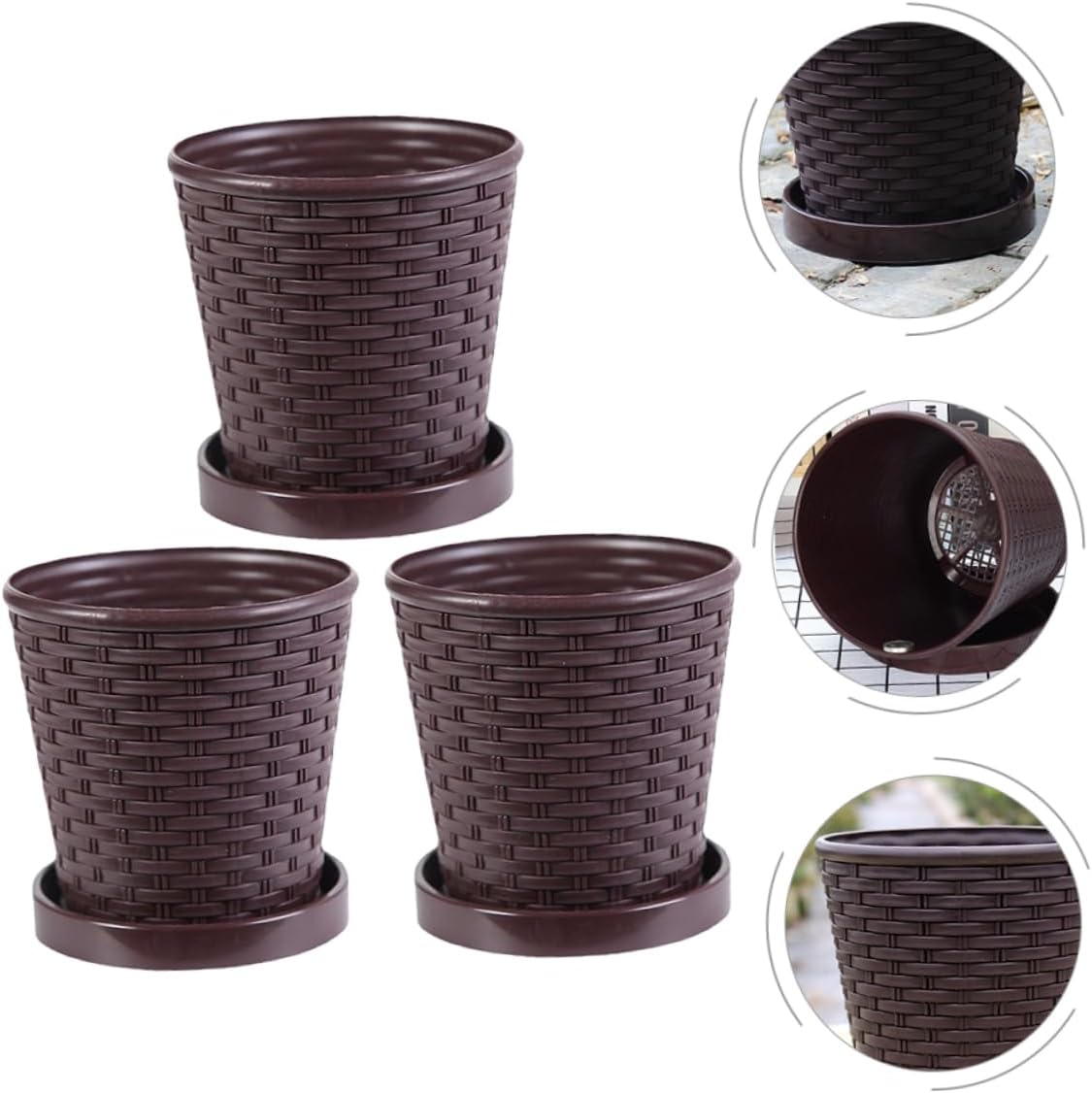 CIYODO 3 juegos de macetas para el hogar, macetas para decoración al aire libre, macetas de jardín, macetas para suculentas, suministros de jardín,