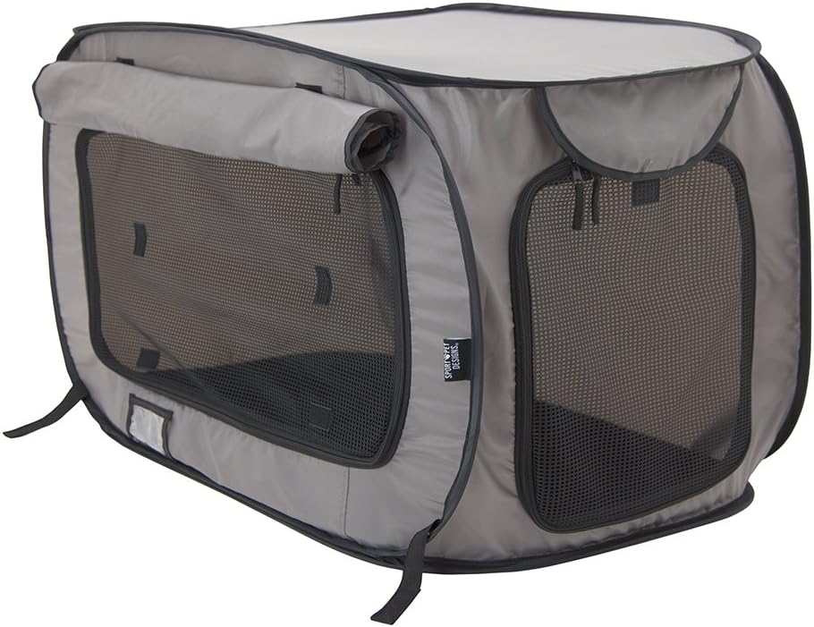 SportPet Designs – Cuenco grande para mascotas a prueba de derrames, para perros y gatos, plato portátil para mascotas para perros + gatos, cuenco