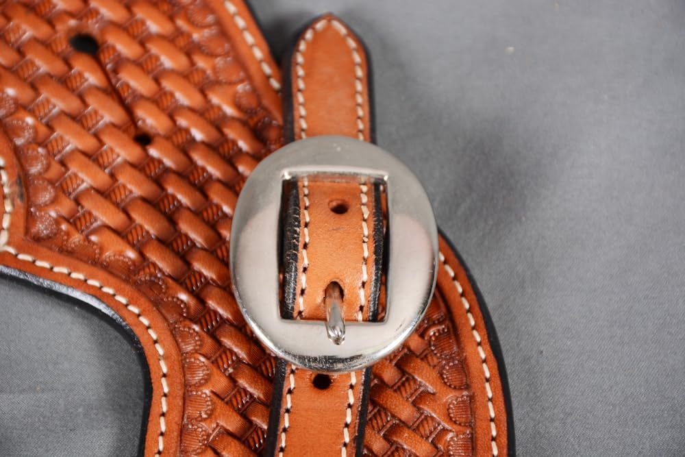 Correas de cuero para adultos  Correas de espolón occidentales para mujer para montar a caballo, carreras de barril, espectáculo y rodeo  Correa de