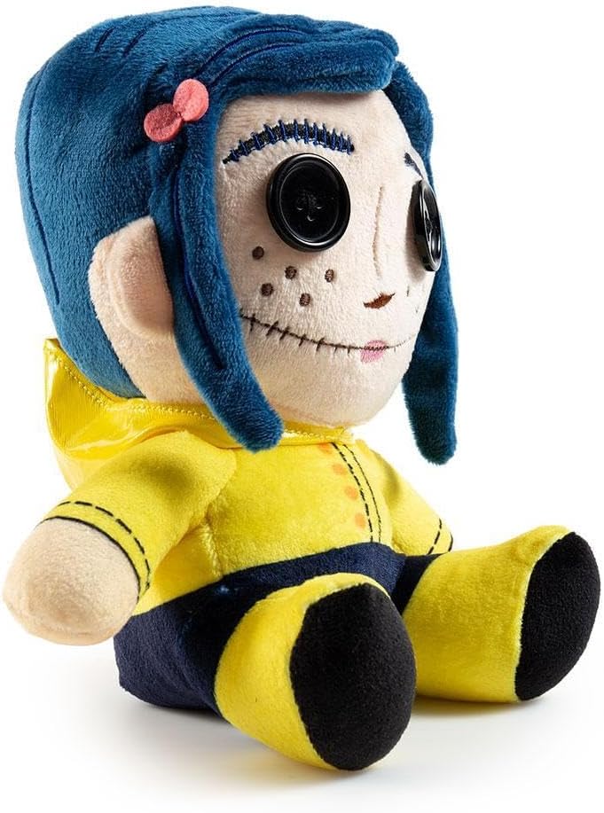 Kidrobot Coraline – Peluche Phunny con ojos de botón
