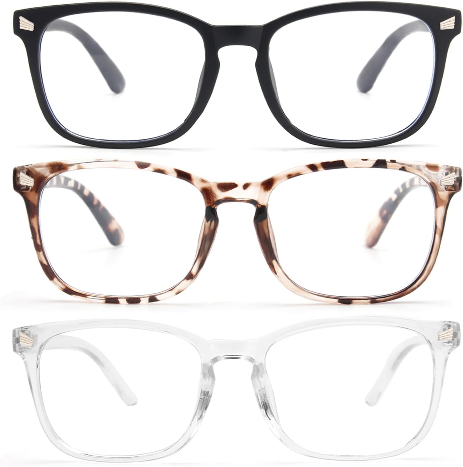 CCVOO Lentes de lectura con bloqueo de luz azul, antidolor de cabeza, deslumbramiento, fatiga ocular, lentes para computadora para mujereshombres