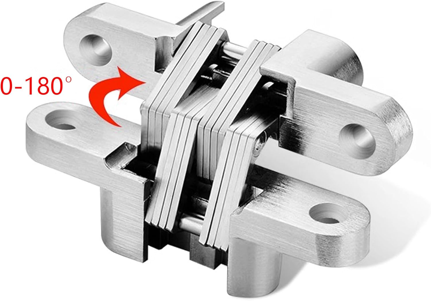 Bisagra cruzada 180 grados 4 núcleo de acero inoxidable bisagra bisagra oculta se utiliza para ocultar puertas, armarios, cajas de madera, mesas de
