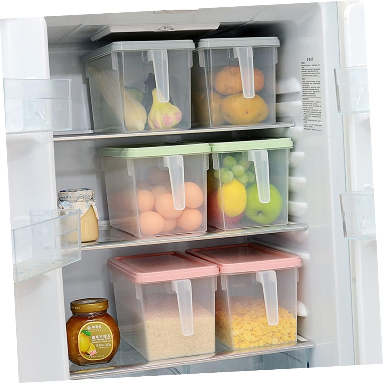UPKOCH Organización de la cocina Contenedor de alimentos con tapa Contenedores de comida Huevos Cartón Almacenamiento Cocina Organizar