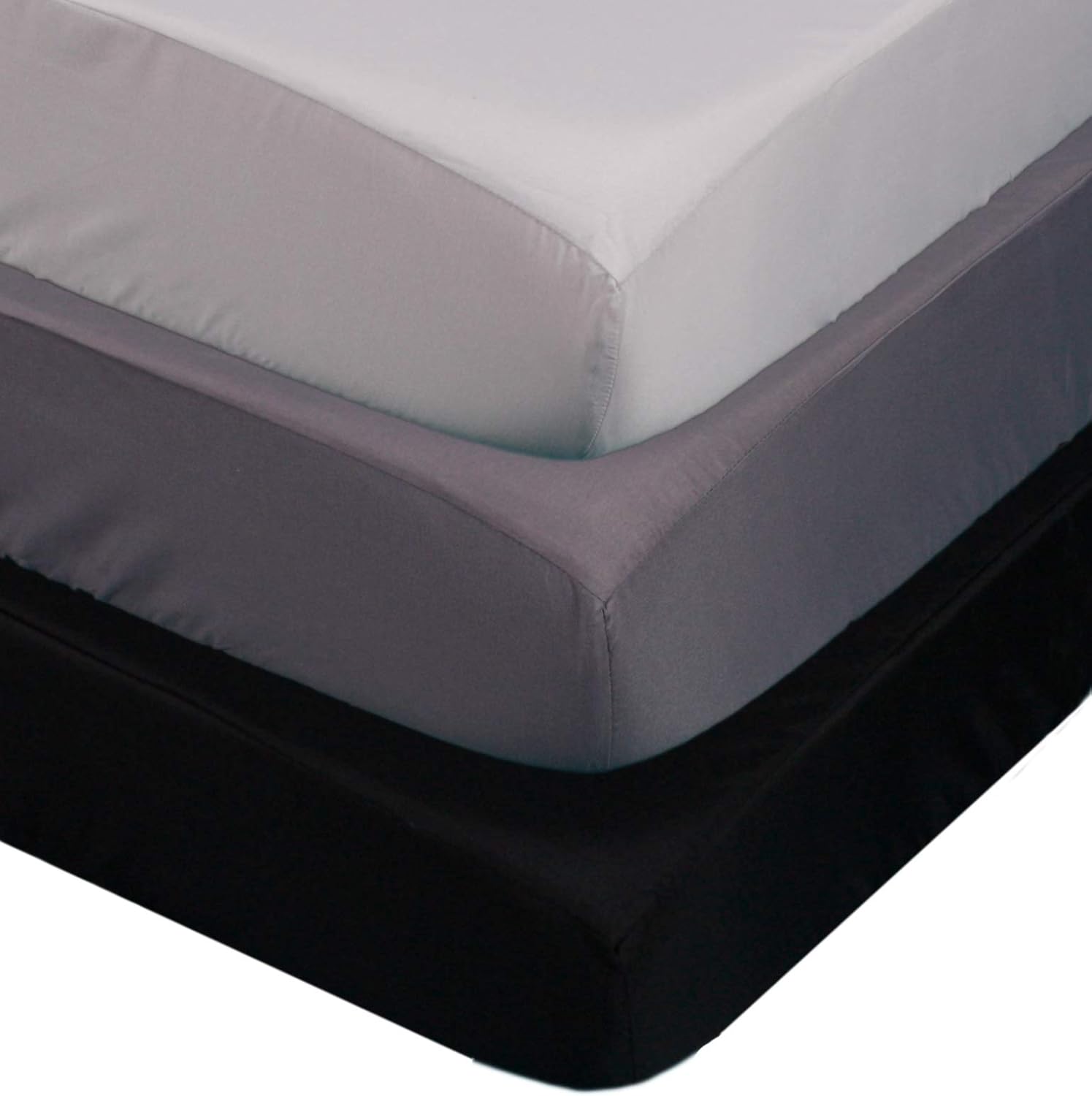 Paquete de 3 sábanas suaves e impermeables para cuna, lavables a máquina, fundas de colchón para cuna y niños pequeños, juego de sábanas de