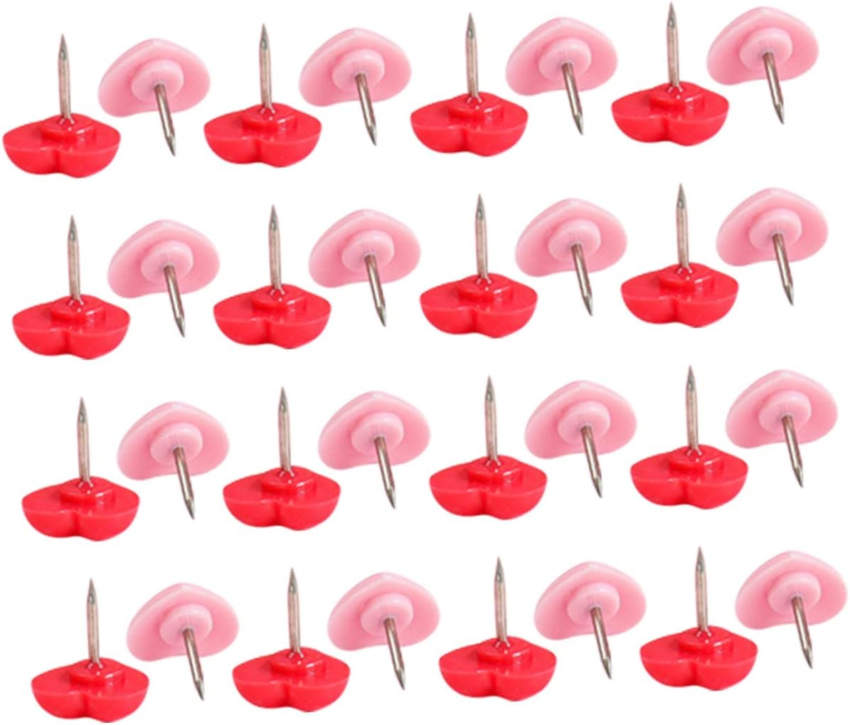 Abaodam 4 Boxes Thumbtack Wall Push Pin Map Decorative Push Pin Heart Shape Pushpin Cute Thumb Tacks Work Desk Accessories Decorative Thumb Tacks