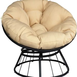 Skypatio Papasan – Silla giratoria de patio con cojín esponjoso, silla de descanso para interiores y exteriores, asiento de balcón para el hogar, 35 Skypatio Papasan – Silla giratoria de patio con cojín esponjoso, silla de descanso para interiores y exteriores, asiento de balcón para el hogar, 35