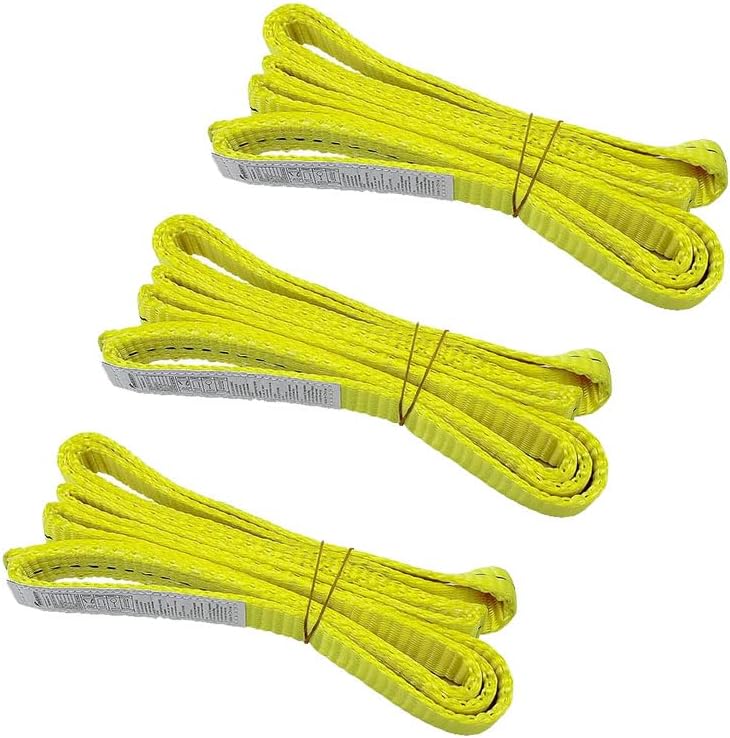 Paquete de 3 correas de elevación móviles de 1″ x 6’Rigging Sling Industrial Web Sling 3100LBS 51