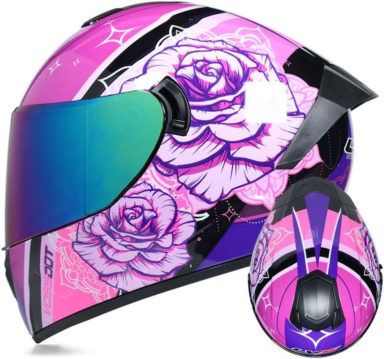 Casco de motocicleta de cara completa, aprobado por DOT, para motocicleta, ciclomotor, carreras de calle, casco de choque, hombres y mujeres