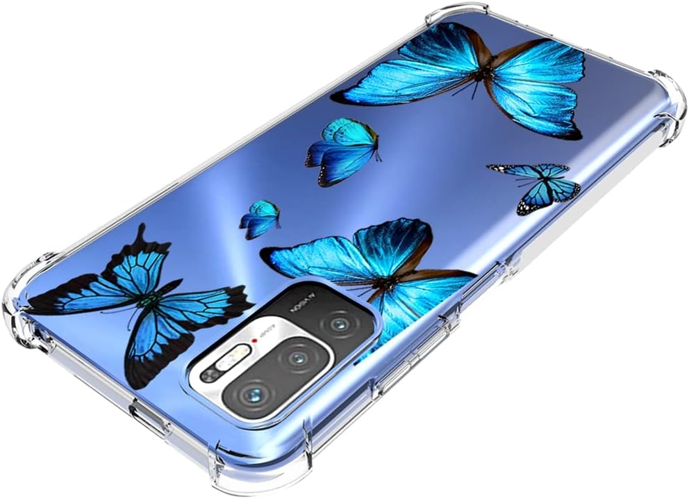 Funda para Redmi Note 10 5GPoco M3 ProRedmi Note 10T 5G M2103K19G Funda transparente para niñas y mujeres, TPU suave a prueba de golpes, funda