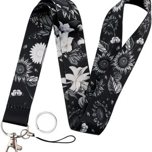 Yiflin Bonito cordón para el cuello para llaves, cartera, tarjetero de identificación, llavero genial para mujeres, hombres, profesores Yiflin Bonito cordón para el cuello para llaves, cartera, tarjetero de identificación, llavero genial para mujeres, hombres, profesores