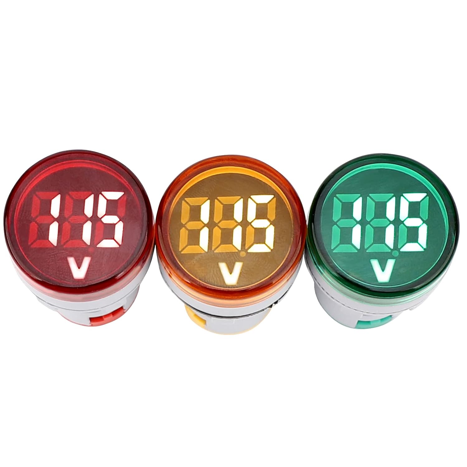 DROK Medidor de voltaje de CA 500V, 3 unids AC 60-500V 110v 220v Monitor de voltaje digital más grande pantalla LED voltímetro detector de voltios