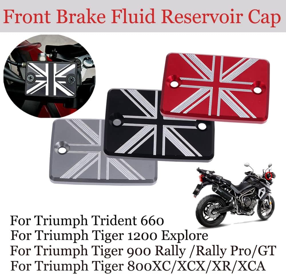 Para Triumph Trident 660 Tiger 900 Sport 660 850 Trident660 Motocicleta Freno delantero Depósito Depósito Tapa de aceite Accesorios (negro)