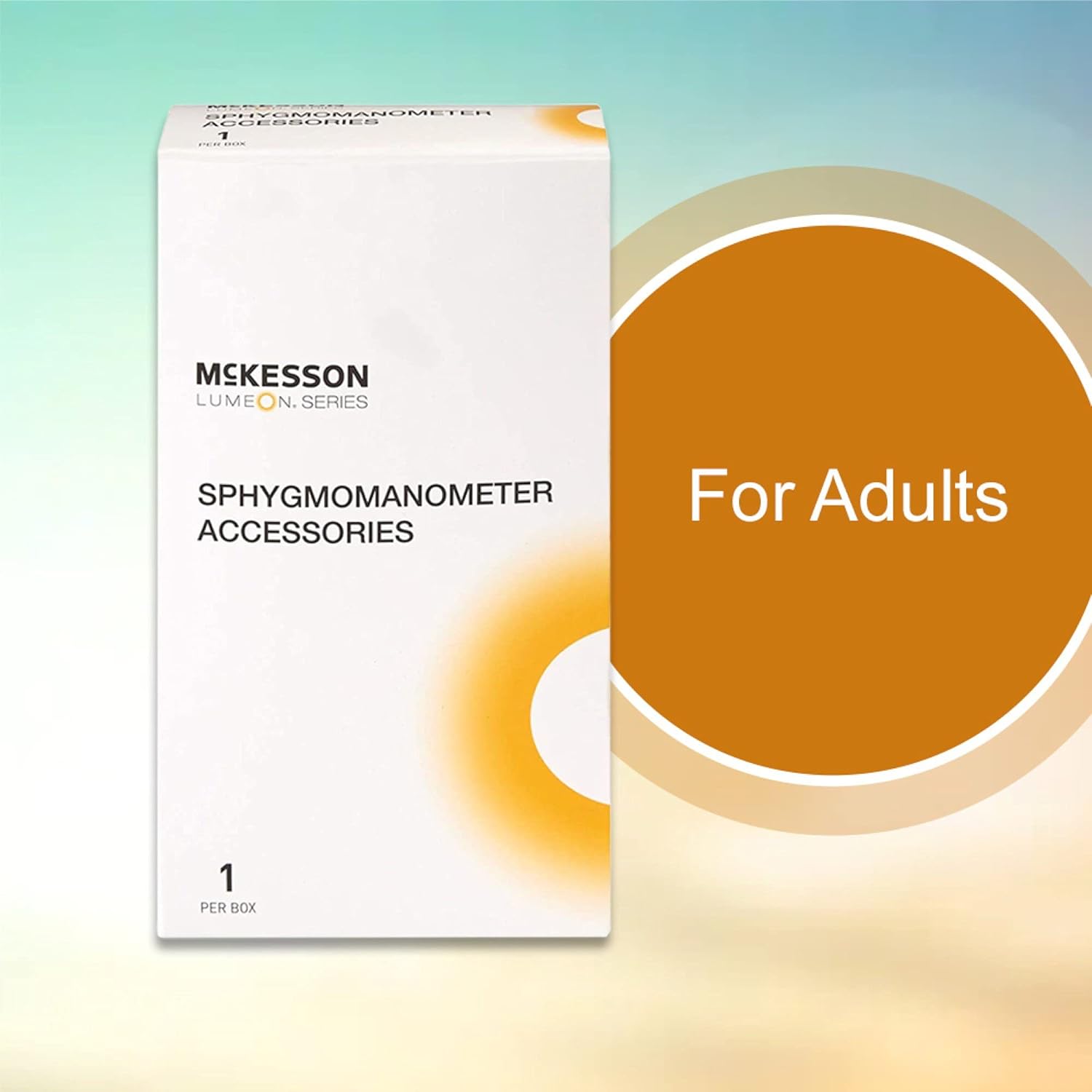 McKesson LUMEON – Manguito y bulbo para presión arterial, negro, mediano para adultos, 9.1 in a 15.7 in, 1 unidad