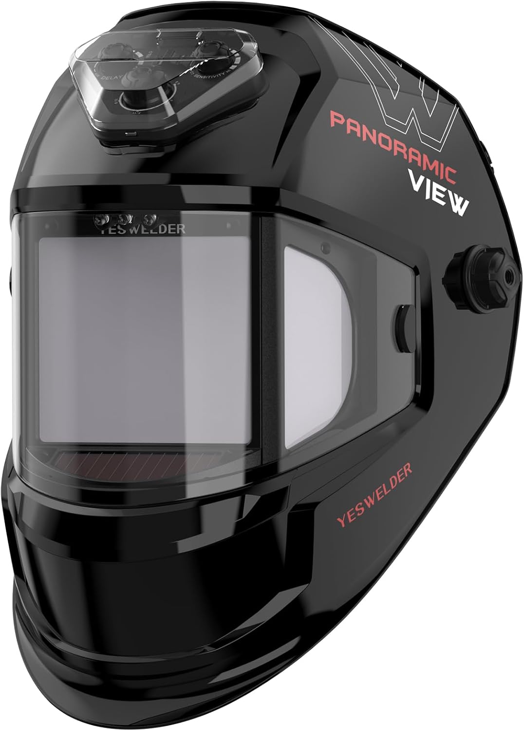 YESWELDER Casco de soldadura con oscurecimiento automático, visión grande, color verdadero, 6 sensores de arco, iluminación LED y carga tipo C