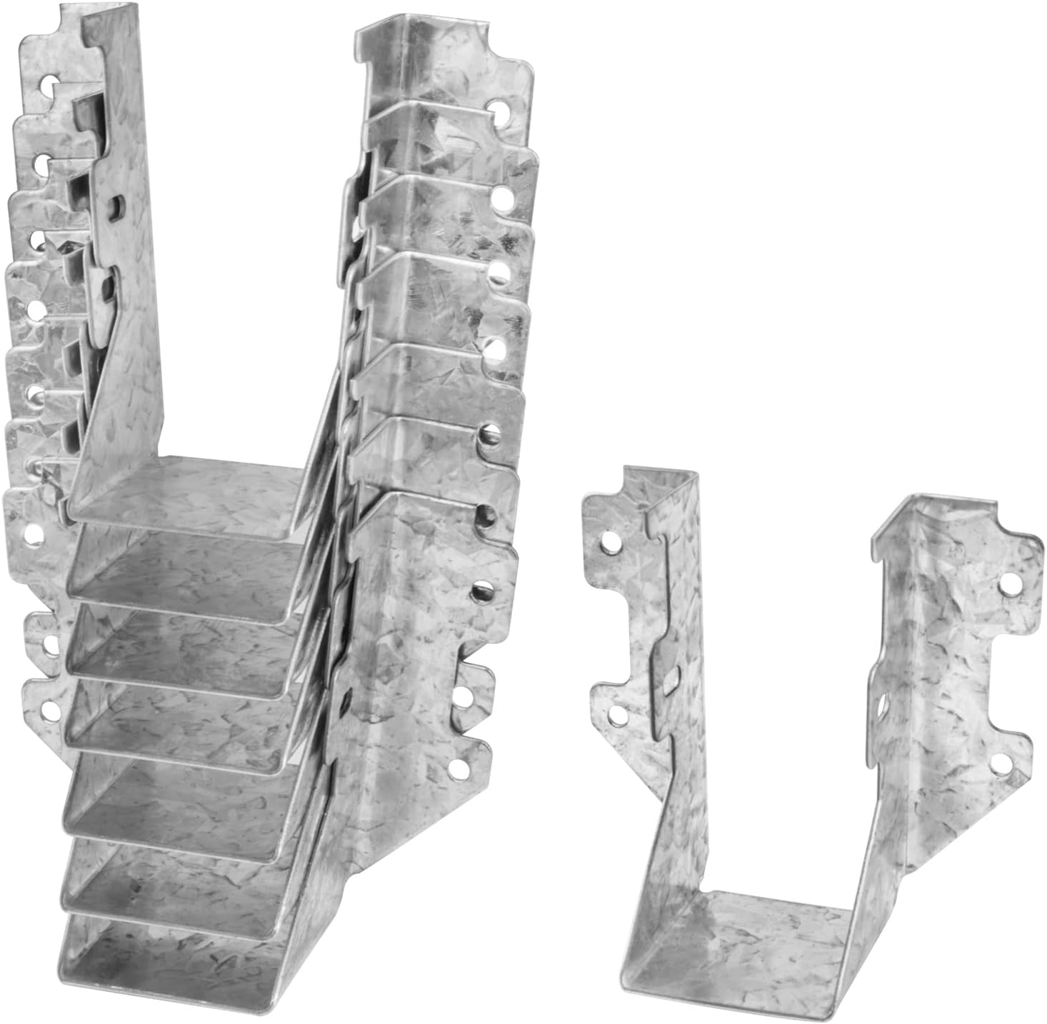 Colgador de vigas para vigas, conectores estructurales para montaje frontal, 2 x 4 de montaje en la cara de 2 x 4, calibre 18, acabado galvanizado