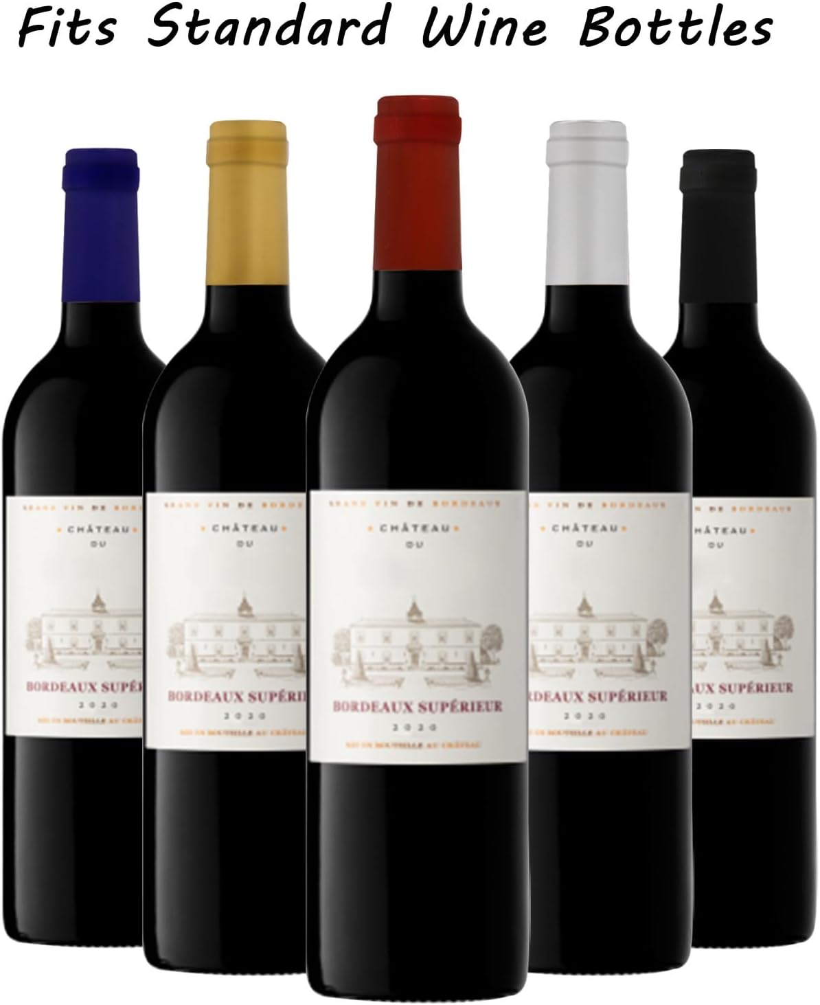 ZOOFOX 500 cápsulas termorretráctiles de PVC, tapas retráctiles para botellas de vino, fundas retráctiles de vino de colores para bodegas