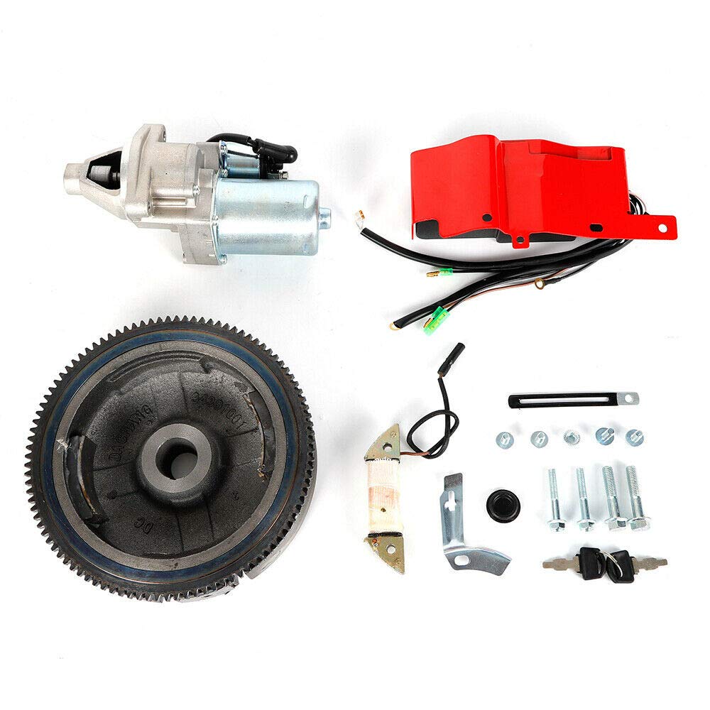 Kit de arranque eléctrico apto para GX340 11HP GX390 13HP Motor de arranque Interruptor de volante de encendido para GX340 GX390 Kit de arranque de