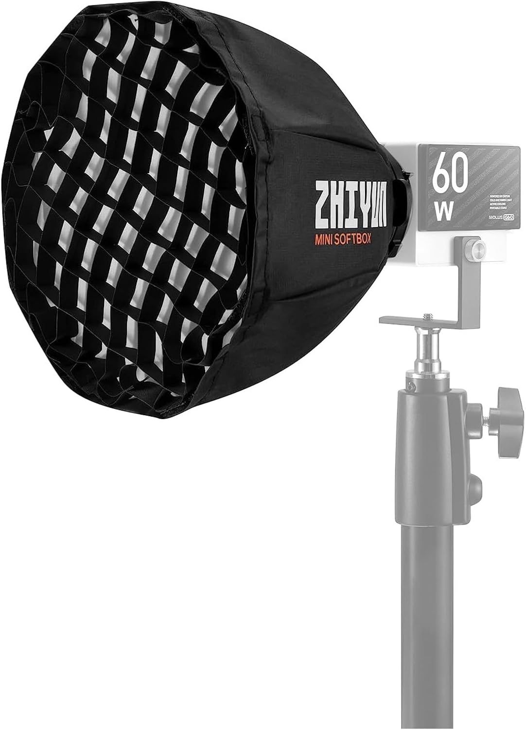 Zhiyun Mini Softbox, montaje ZY para Zhiyun Mouls G60 y X100 COB Video LED Luz