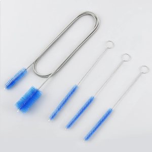 Kit de limpiador de cepillo de drenaje flexible  Cepillo de limpieza de nailon elástico de doble cabeza de 5 pies de largo + 3 cepillos de paja de Kit de limpiador de cepillo de drenaje flexible  Cepillo de limpieza de nailon elástico de doble cabeza de 5 pies de largo + 3 cepillos de paja de