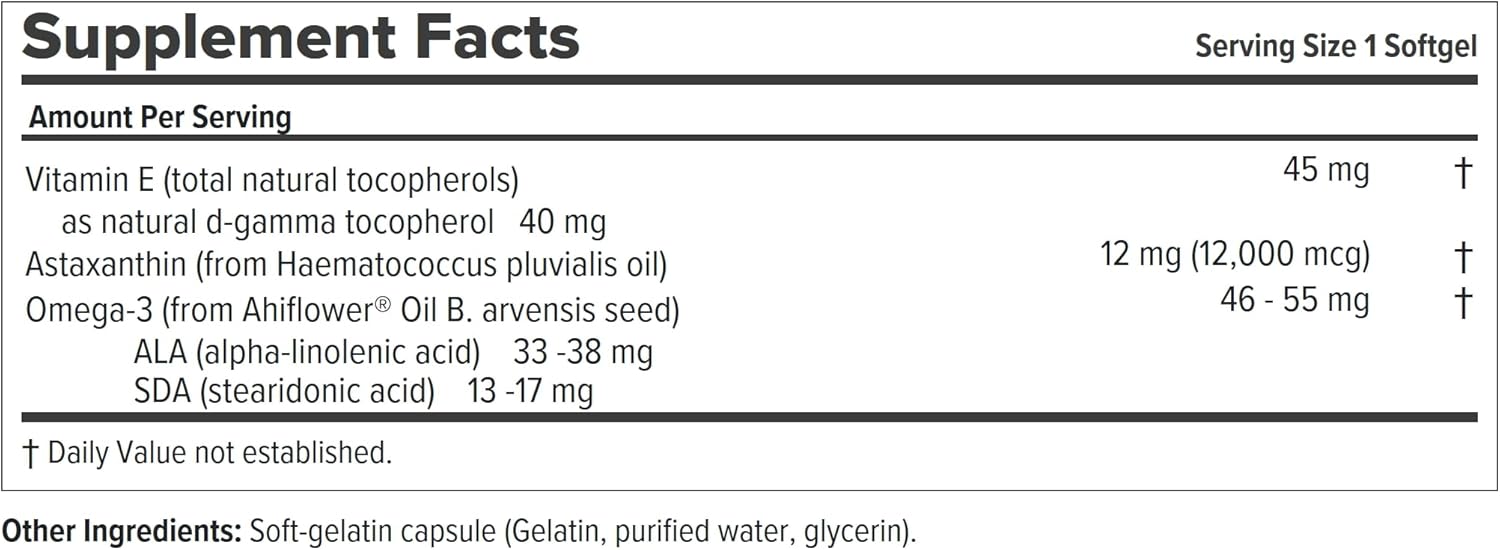 ANDREW LESSMAN Astaxantina 240 cápsulas blandas – 12000 mcg de astaxantina natural, potente carotenoide antioxidante. Protección para ojos, corazón,