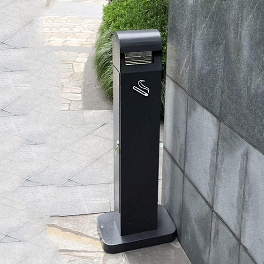 Bote de basura Cenicero vertical al aire libre de acero inoxidable para cigarrillos a tope cenicero cenicero comercial Soporte de piso para fumar