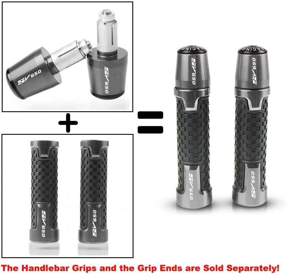 Empuñadura universal para manillar de motocicleta de 78 pulgadas, 0.866 in, compatible con Suzuki SV650 SV 650 SV650X SV650S 2000-2022 (titanio)
