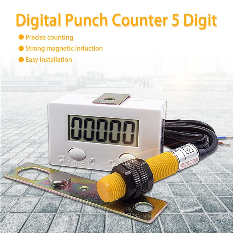 2 paquetes de 5 dígitos electrónicos, interruptor de proximidad inductivo magnético