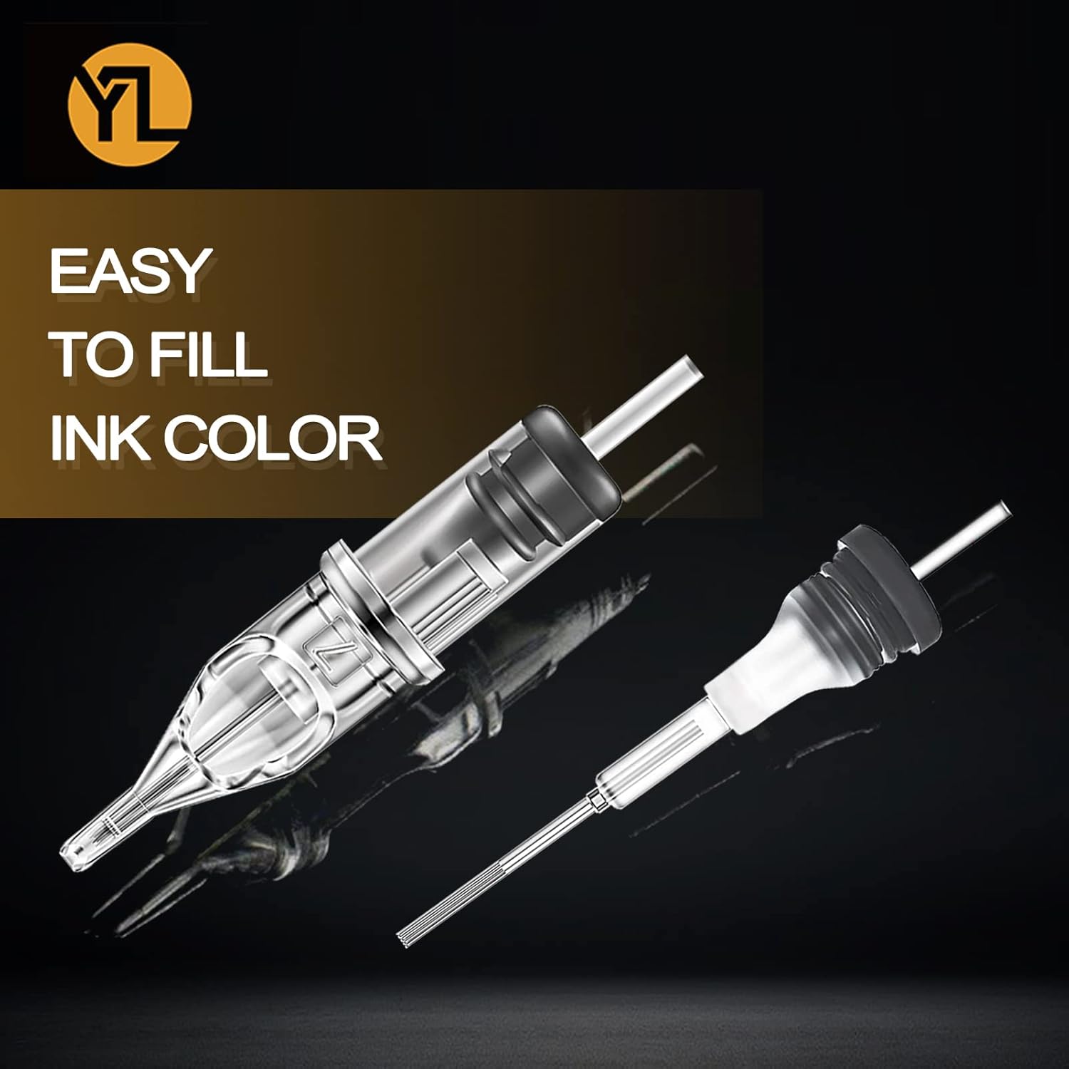 Yuelong Kit de máquina de tatuaje, kit profesional de máquina rotativa de tatuaje con fuente de alimentación, 40 piezas, cartuchos de tatuaje,