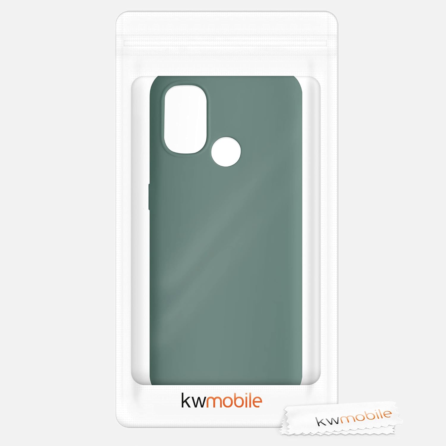kwmobile Funda compatible con OnePlus Nord N100 – Funda de silicona TPU con acabado suave – Verde bosque