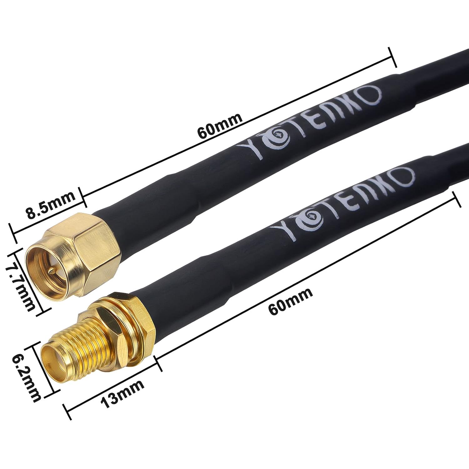 Cable de extensión de antena SMA  65.6 ft (65.6 pies), cable coaxial RG58 SMA macho a SMA hembra RF Cable de baja pérdida para 3G 4G LTE Router