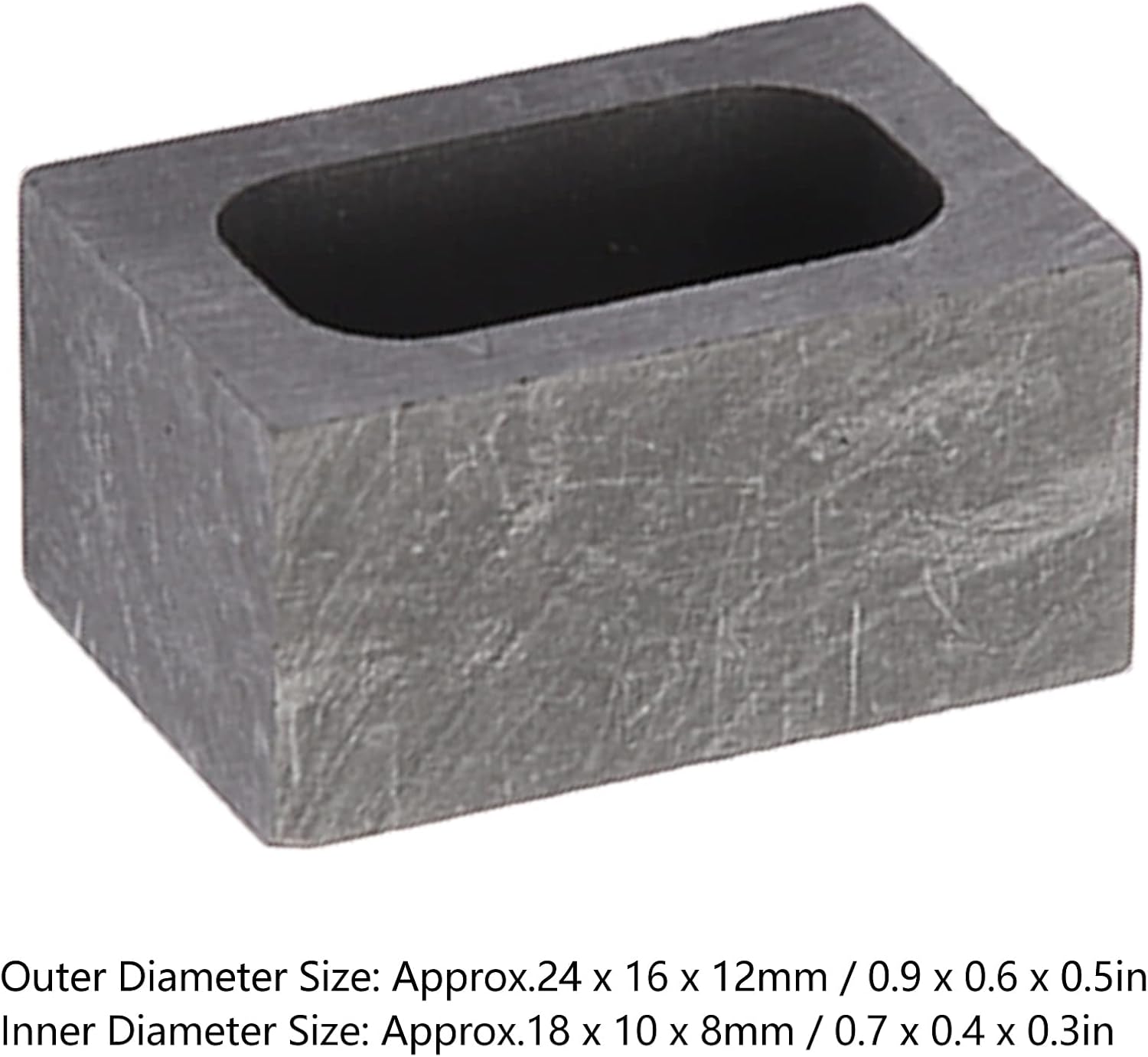 Molde de grafito rectangular estable de alta temperatura para fundir aleación de metal de fusión de oro y plata