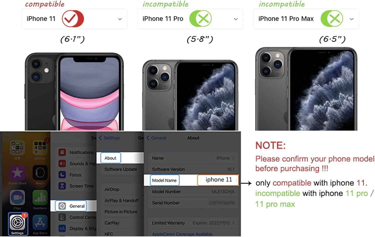 Funda de diseño para iPhone 11 para mujer, funda suave para teléfono 11, iPhone 6.1 y esquina a prueba de golpes (azul)