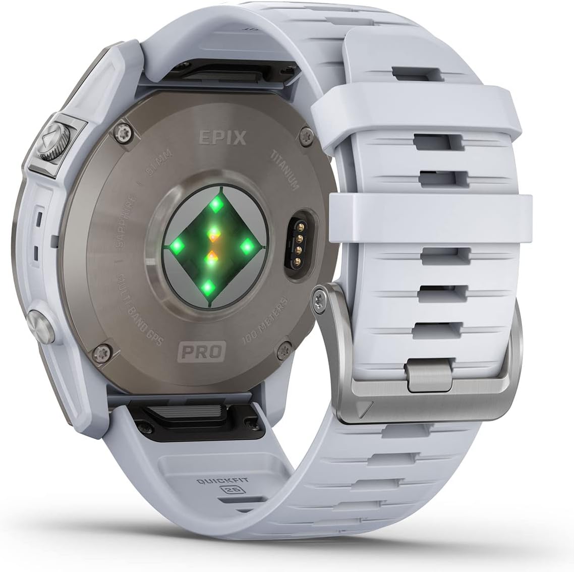 Garmin epix Pro (Gen 2) Sapphire (TitanioPiedra Blanca) Reloj GPS para exteriores  2.008 in con pantalla AMOLED y linterna integrada  Paquete de