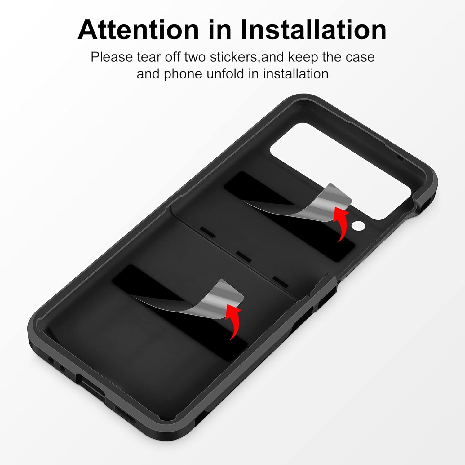 SAMONPOW Funda para Samsung Galaxy Z Flip 3, Z Flip 3 con protección mejorada de bisagra de doble capa, policarbonato duro, TPU suave, cuerpo