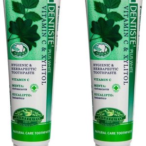 Dentiste 2×160 G. Pasta de dientes de goma blanca con vitamina C y xitol fabricada en Tailandia Dentiste 2×160 G. Pasta de dientes de goma blanca con vitamina C y xitol fabricada en Tailandia