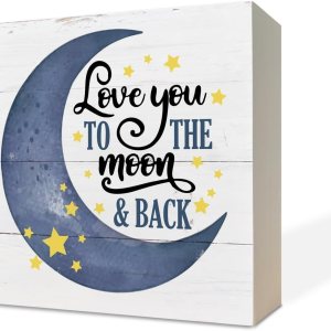 Letreros de madera inspiradores, decoración de guardería, caja de madera, decoración de escritorio, decoración de mesa, letrero de luna de estrella, Letreros de madera inspiradores, decoración de guardería, caja de madera, decoración de escritorio, decoración de mesa, letrero de luna de estrella,