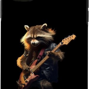 iPhone 11 Rock Racoon tocando la guitarra – Funda divertida de mapache de guitarra iPhone 11 Rock Racoon tocando la guitarra – Funda divertida de mapache de guitarra