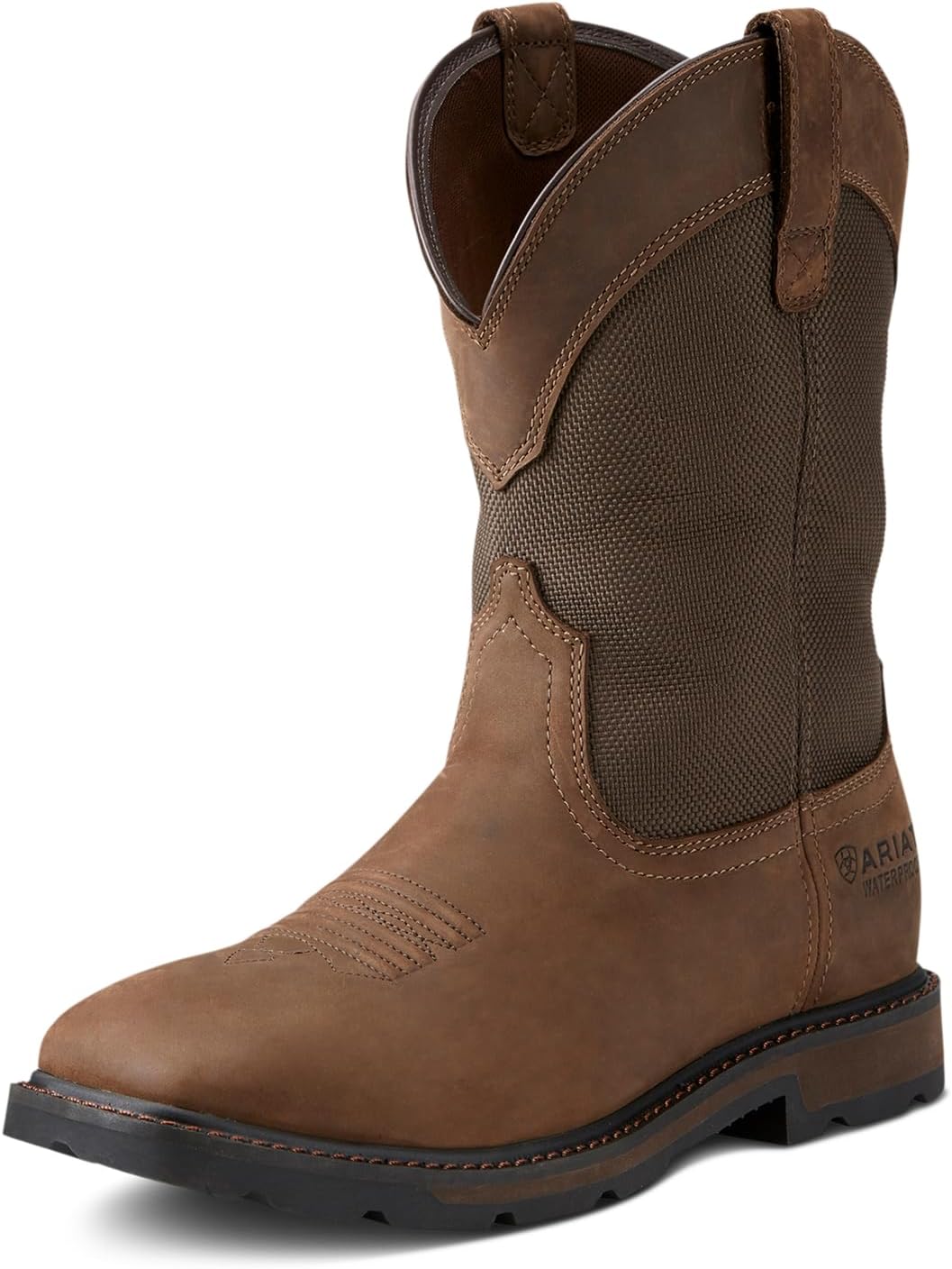 ARIAT Botas de trabajo Groundbreaker con punta de acero impermeable y cuadrada ancha para hombre