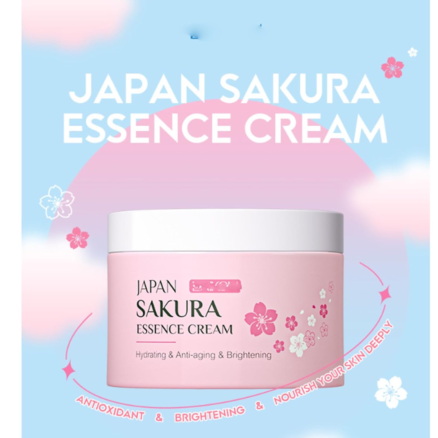 zdiwond Ellen Ella – Crema de tono 3 en 1 para blanquear solar y BB Cream, crema japonesa Sakura Essence, crema japonesa hidratante y
