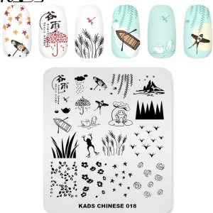 KADS Placas de estampado para arte de uñas Kite Frog Spring Template Image Plate Stencil Nails Tool (CN018) KADS Placas de estampado para arte de uñas Kite Frog Spring Template Image Plate Stencil Nails Tool (CN018)