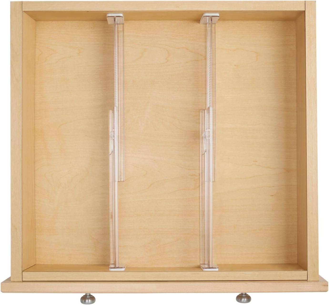 mDesign Divisor de cajón extensible con extremos de espuma, divisor de cajón que se bloquea en su lugar, separadores para ropa y accesorios en