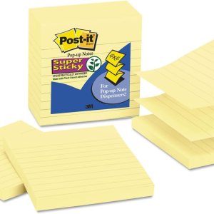 Post-it R440YWSS – Recambio de notas emergentes, forrado, 4 x 4, amarillo canario, 90 hojas, paquete de 5 Post-it R440YWSS – Recambio de notas emergentes, forrado, 4 x 4, amarillo canario, 90 hojas, paquete de 5