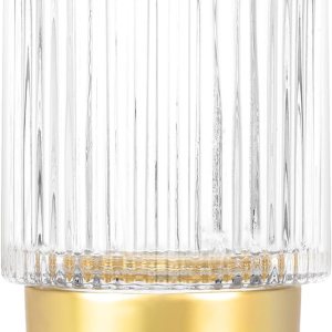 DASITON Organizador de brochas de maquillaje, cepillo de maquillaje cosmético de cristal, soporte de almacenamiento de pinceles de vidrio, soporte DASITON Organizador de brochas de maquillaje, cepillo de maquillaje cosmético de cristal, soporte de almacenamiento de pinceles de vidrio, soporte